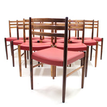 Load image into Gallery viewer, Rosewood &amp; Leather Chairs by Nils Jonsson for Troeds, 1960s, Set of 10