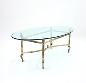 Neo classical brass coffee table, 1980s