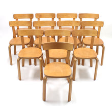 Load image into Gallery viewer, Alvar Aalto, set of 12 chairs, model 69, for Artek Hedemora, ca 1950