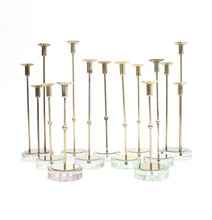 Load image into Gallery viewer, Gunnar Ander, set of 11 candle holders for Ystad Metall, 1960s
