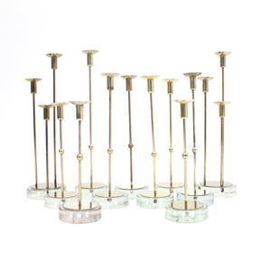 Gunnar Ander, set of 11 candle holders for Ystad Metall, 1960s