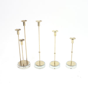 Gunnar Ander, set of 11 candle holders for Ystad Metall, 1960s