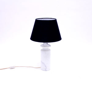 Carrara marble table lamp, attributed to Bergboms/Bitossi, 1970s