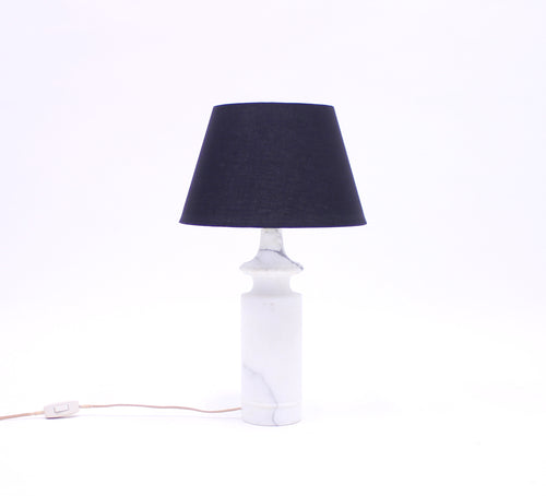Carrara marble table lamp, attributed to Bergboms/Bitossi, 1970s