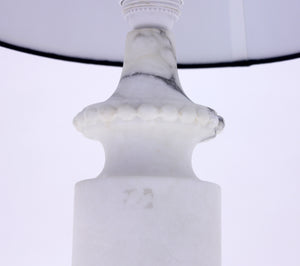 Carrara marble table lamp, attributed to Bergboms/Bitossi, 1970s
