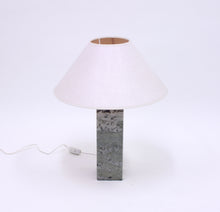 Load image into Gallery viewer, Green/grey Swedish marble table lamp, Yxhult Marmor, 1970