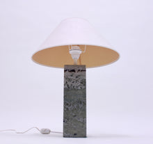 Load image into Gallery viewer, Green/grey Swedish marble table lamp, Yxhult Marmor, 1970