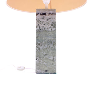 Green/grey Swedish marble table lamp, Yxhult Marmor, 1970