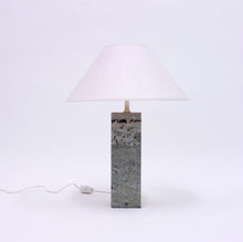 Load image into Gallery viewer, Green/grey Swedish marble table lamp, Yxhult Marmor, 1970