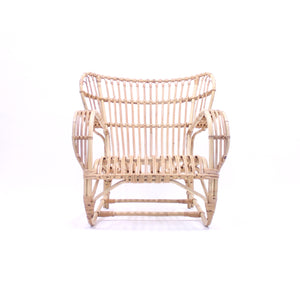 Viggo Boesen, bamboo & rattan easy chair, 1960s