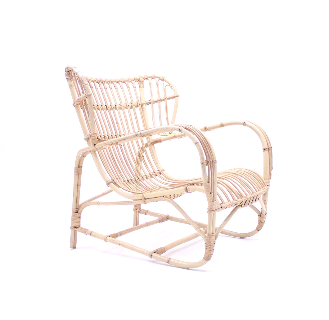 Viggo Boesen, bamboo & rattan easy chair, 1960s