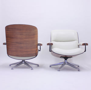 Ico & Luisa Parisi, pair of swivel lounge chairs for MIM, 1950s