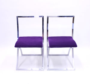 Marcello Cuneo, pair of Luisa chairs for Mobel Italia, 1970s
