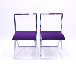 Marcello Cuneo, pair of Luisa chairs for Mobel Italia, 1970s