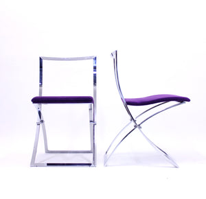 Marcello Cuneo, pair of Luisa chairs for Mobel Italia, 1970s