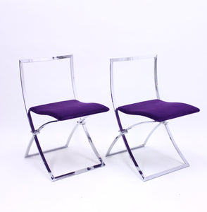 Marcello Cuneo, pair of Luisa chairs for Mobel Italia, 1970s
