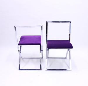 Marcello Cuneo, pair of Luisa chairs for Mobel Italia, 1970s