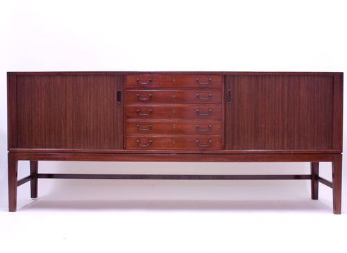 Ole Wanscher mahogany sideboard, A.J. Iversen, 1940s