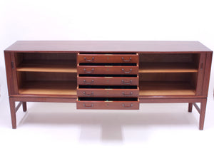 Ole Wanscher mahogany sideboard, A.J. Iversen, 1940s