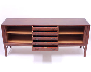 Ole Wanscher mahogany sideboard, A.J. Iversen, 1940s
