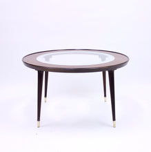 Load image into Gallery viewer, Mid-century Scandinavian glass and rosewood coffee table, ca 1950s