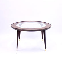 Load image into Gallery viewer, Mid-century Scandinavian glass and rosewood coffee table, ca 1950s