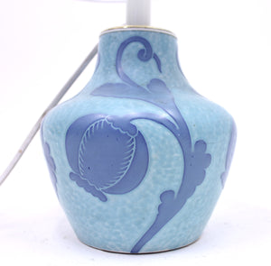 Josef Ekberg, Sgrafitto stoneware table lamp for Gustavsberg, 1923