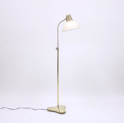 ASEA brass floor lamp, attributed to Hans Bergström, 1950s