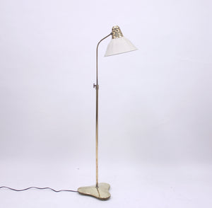 ASEA brass floor lamp, attributed to Hans Bergström, 1950s