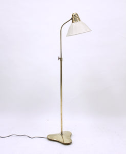 ASEA brass floor lamp, attributed to Hans Bergström, 1950s