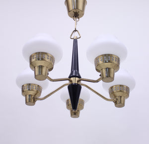 ASEA five light ceiling lamp, 1950s