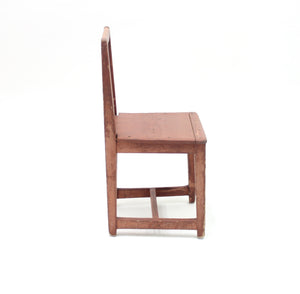 Antique Swedish rustic pine child chair, mid 19th century