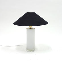 Load image into Gallery viewer, Opaline glass and brass table lamp, FAB, 1960s