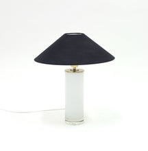 Load image into Gallery viewer, Opaline glass and brass table lamp, FAB, 1960s