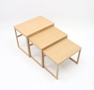 Svante Skogh, oak nesting tables, AB Seffle Möbelfabrik, 1960s