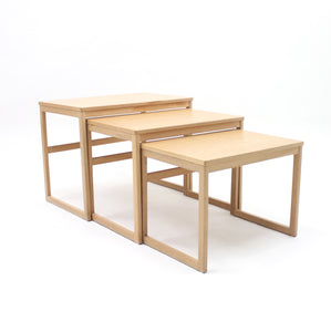 Svante Skogh, oak nesting tables, AB Seffle Möbelfabrik, 1960s