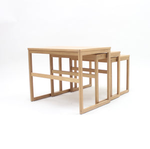 Svante Skogh, oak nesting tables, AB Seffle Möbelfabrik, 1960s