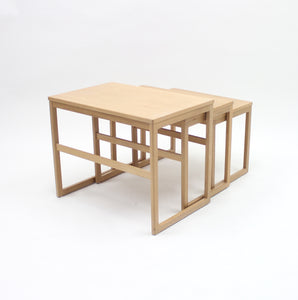 Svante Skogh, oak nesting tables, AB Seffle Möbelfabrik, 1960s