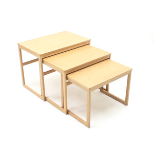 Svante Skogh, oak nesting tables, AB Seffle Möbelfabrik, 1960s