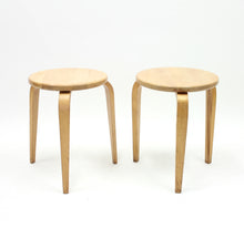 Load image into Gallery viewer, G.A. Berg, pair of birch stools, 1940s
