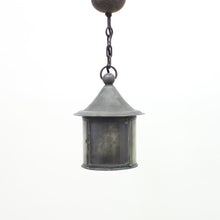 Load image into Gallery viewer, Arts &amp; Crafts iron and glass lantern, early 20th century