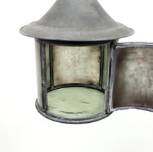 Load image into Gallery viewer, Arts &amp; Crafts iron and glass lantern, early 20th century