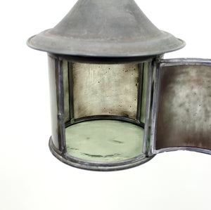 Arts & Crafts iron and glass lantern, early 20th century