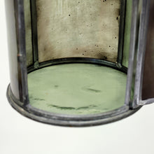 Load image into Gallery viewer, Arts &amp; Crafts iron and glass lantern, early 20th century