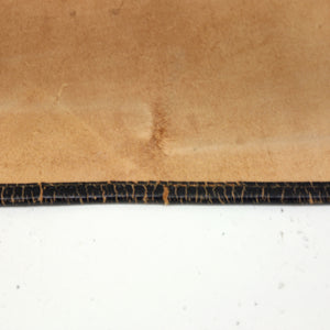 Oak and leather folding stool by Östen Kristiansson for Luxus, 1960s