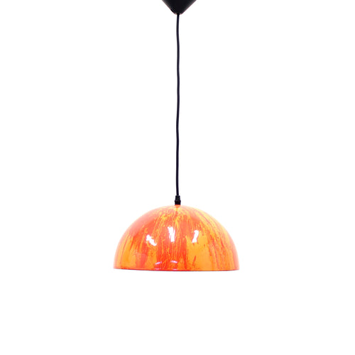 Multicoloured enamel ceiling lamp, 1970s