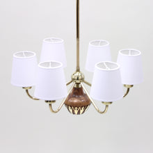 Load image into Gallery viewer, 6-light ceiling lamp, attributed to ASEA, 1950s
