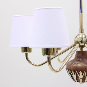 6-light ceiling lamp, attributed to ASEA, 1950s