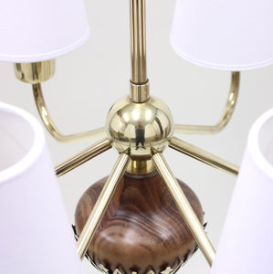 6-light ceiling lamp, attributed to ASEA, 1950s