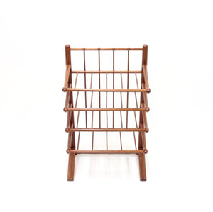 Mahogany magazine or note rack, attributed to Josef Frank, 1950s